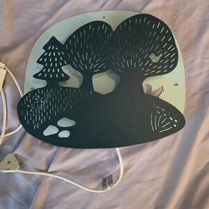 Ikea DUGGREGN LED Wall Lamp Kids Room, Forest Dark/Light Pastel Green.